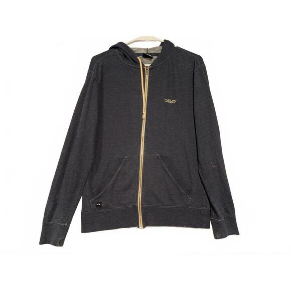 Oakley Blue Long Sleeve Regular Fit Zip-Up Hoodie Mens Small - Picture 1 of 10